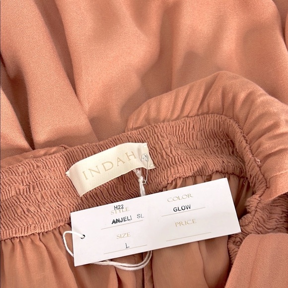 INDAH l Revolve Anjeli Maxi Dress Namibia Side Slits Drop Neck Open Back NWT L - Picture 4 of 15